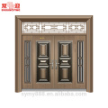 Puerta de acero decorativa vendedora caliente del hierro labrado de la fábrica de China con el último diseño francés de la parrilla de ventana de acero